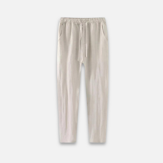 George | Men's Linen Trousers Lightweight Ankle-Length Summer Pants