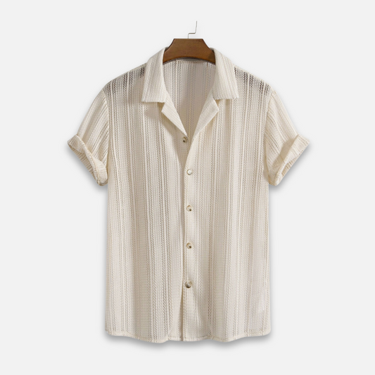 Edward | Men's Striped Short Sleeve Shirt Lightweight Casual Summer Top