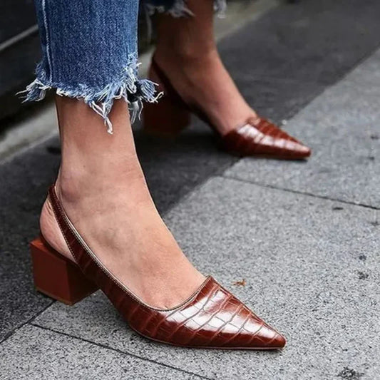 Women's Comfortable Heels – Soft Sole, Slip-Resistant, Adjustable Fit for Everyday Wear