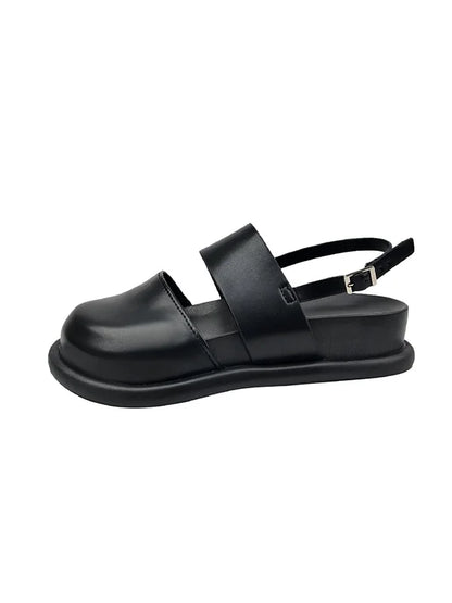 Variant image for Women's Sandals – Chic Round Toe, Medium Heel, Stylish Belt Buckle, Versatile for Spring & Summer-11