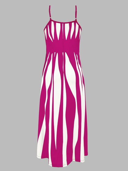 Women's Maxi Dress – Sleeveless V-Neck, Relaxed Fit, Lightweight Cotton Blend, Perfect for Summer
