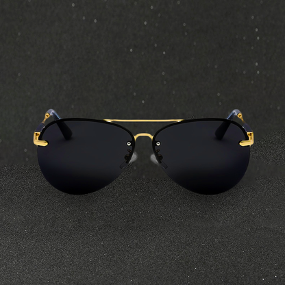 Adam | Polarized Aviator Sunglasses for Men Sleek Black UV Protection