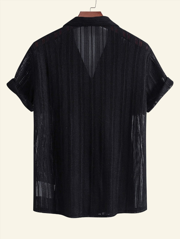 Edward | Men's Striped Short Sleeve Shirt Lightweight Casual Summer Top