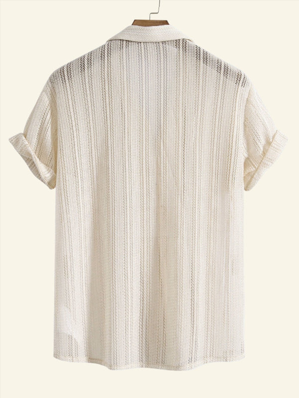 Edward | Men's Striped Short Sleeve Shirt Lightweight Casual Summer Top