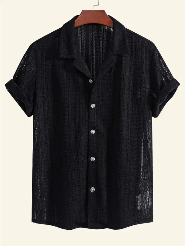 Edward | Men's Striped Short Sleeve Shirt Lightweight Casual Summer Top