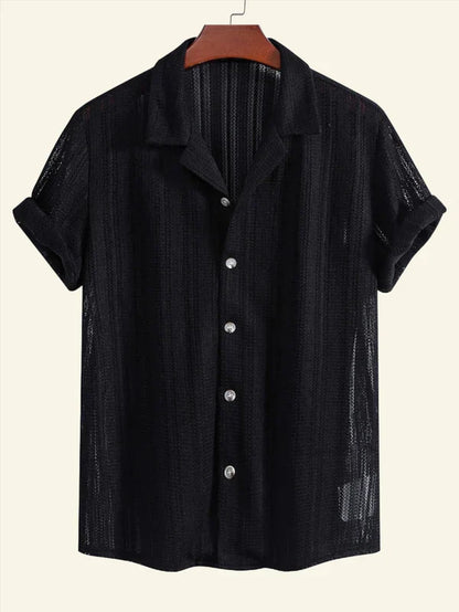 Edward | Men's Striped Short Sleeve Shirt Lightweight Casual Summer Top