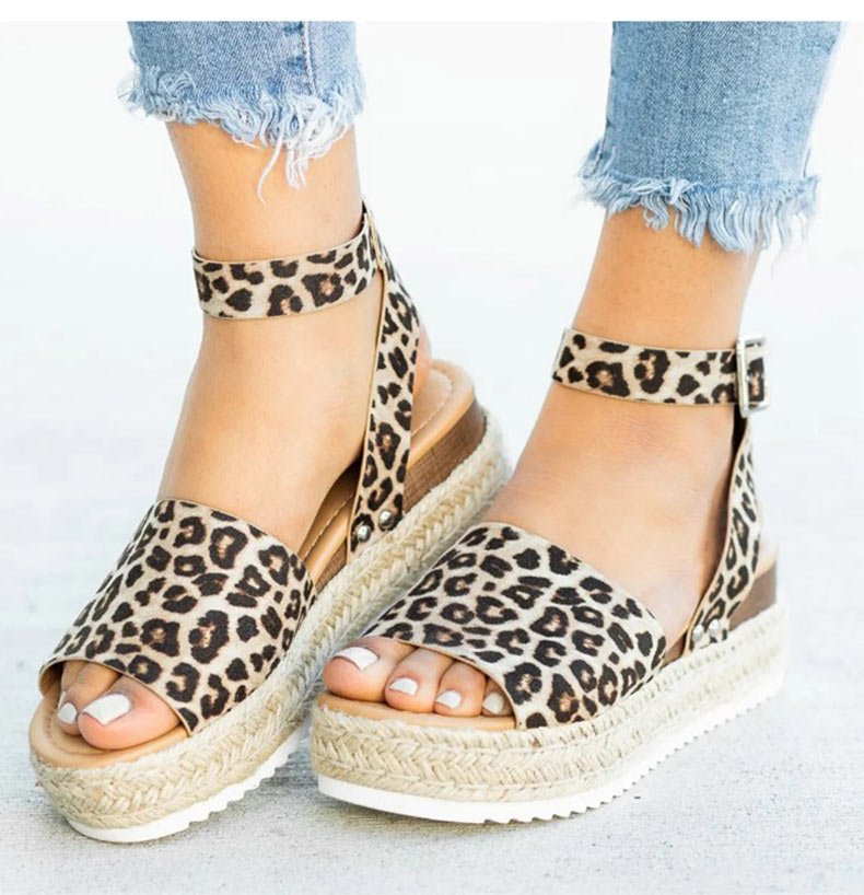 Variant image for Women's Open Toe Wedge Sandals – Comfortable Fit, Adjustable Straps, Non-Slip Sole-37