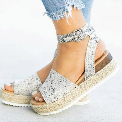 Variant image for Women's Open Toe Wedge Sandals – Comfortable Fit, Adjustable Straps, Non-Slip Sole-46